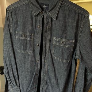 American eagle button up top